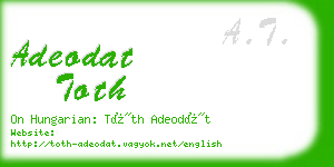 adeodat toth business card